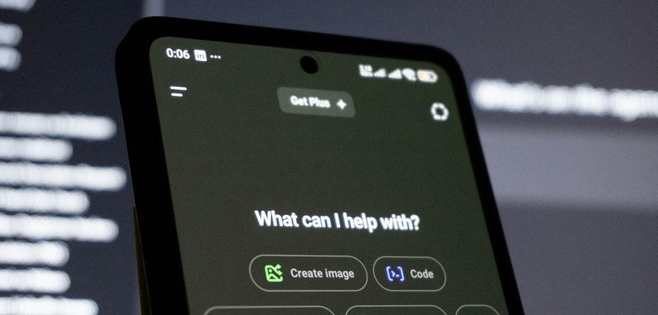AI chatbot interface on a smartphone AI chatbot interface on a smartphone