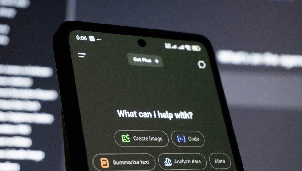 AI chatbot interface on a smartphone