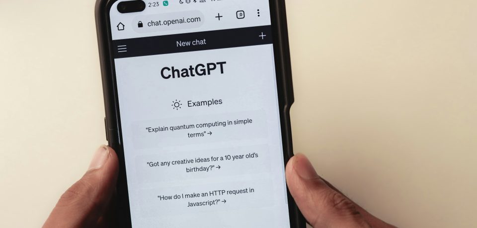 ChatGPT open on a smartphone ChatGPT open on a smartphone