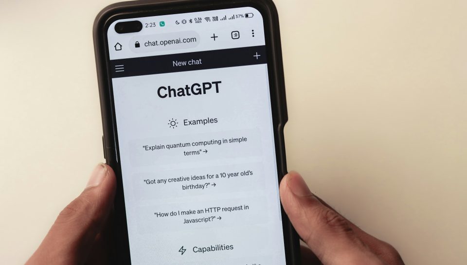 ChatGPT open on a smartphone